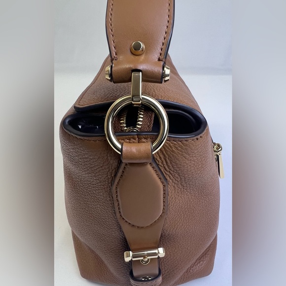 Michael Kors Brooke Pebble Leather Satchel - Picture 13 of 16